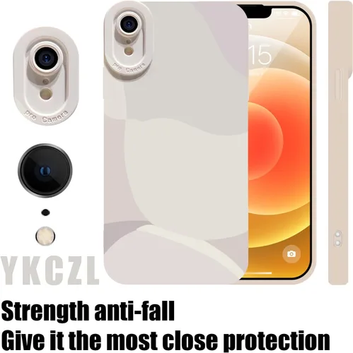 Miniatura 2 de Funda compatible con iPhone XR de 6.1 pulgadas, bonita funda protectora de lente de cámara completa, delgada, suave, a prueba de golpes, para Blanco