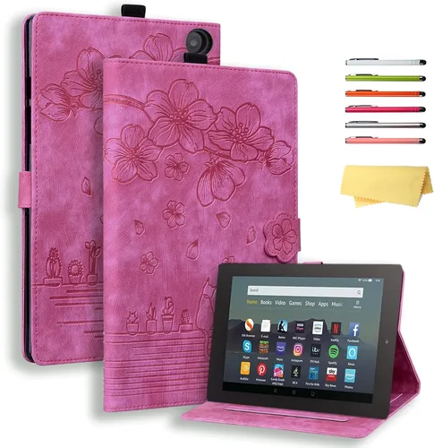 Miniatura 36 de Funda para tablet Amazon Fire HD 8 y Fire HD 8 Plus (12ª/10ª generación, versión 2022/2020) de 8 pulgadas con soporte, soporte para lápices, 06 #