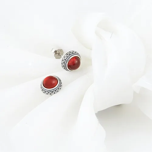 Miniatura 80 de Aretes de plata de ley con piedra natal de cristal real, joyería para mujer, moda occidental 925, envejecida, bohemia, hecha a mano, el mejor regalo