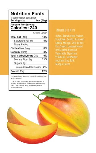 Miniatura 3 de Amrita Mantequilla de girasol y gelatina (12 barras) + mango coco (12 barras) paquete de barras de proteínas Sin maní, sin soja, sin gluten, sin