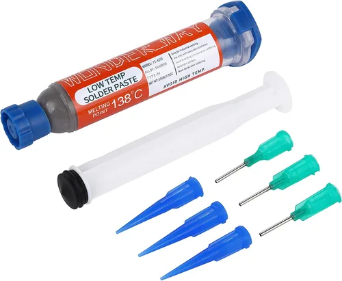 Wonderway Sn42/Bi58 T5 Soldera sin Plomo Libre de Plomo No Clean, Punto de Fusión 138℃ (20g)