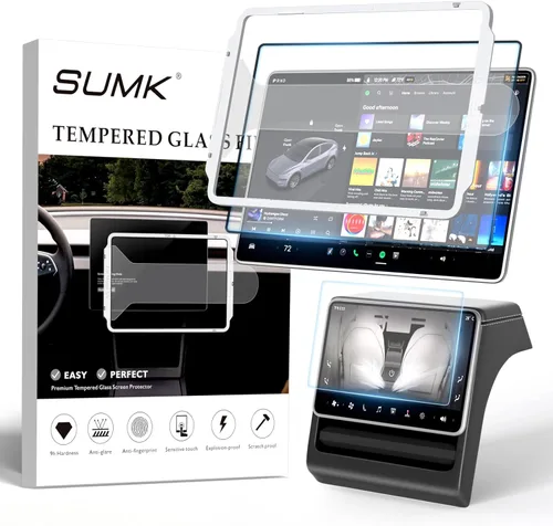 Miniatura 12 de Protector de pantalla trasera de 8 pulgadas para Tesla Model Y Juniper/Model 3 Highland, [HD y sin bordes y 9H] Protector de pantalla de vidrio