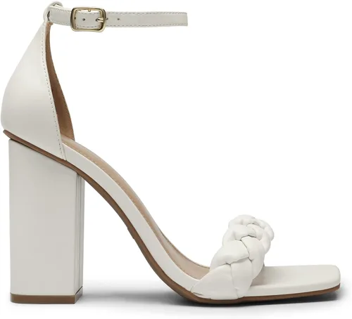 Miniatura 2 de DREAM PAIRS Tacones de mujer para mujer, trenzados, puntera abierta, correa de tobillo, tacón alto, sandalias de tacón grueso, para fiesta, boda