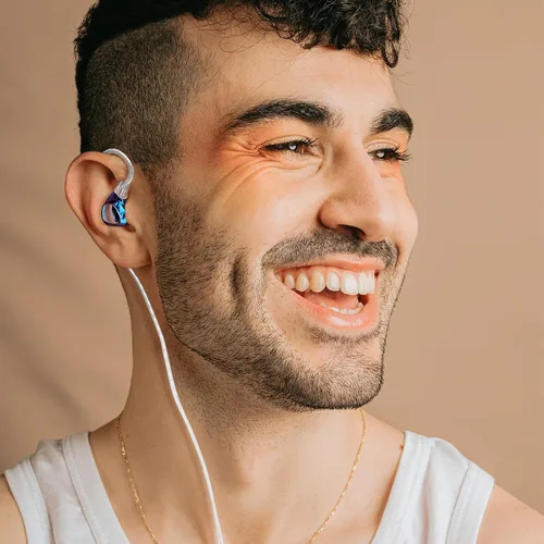 Miniatura 2 de SHANLING SONO - Auriculares intrauditivos con cable, monitor de oído de alta resolución 2DD+1BA IEMs, auriculares híbridos triple dinámicos sin Azul