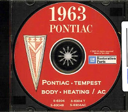 THE 1963 PONTIAC FACTORY REPAIR SHOP & SERVICE MANUAL & FISHER BODY MANUAL CD all models