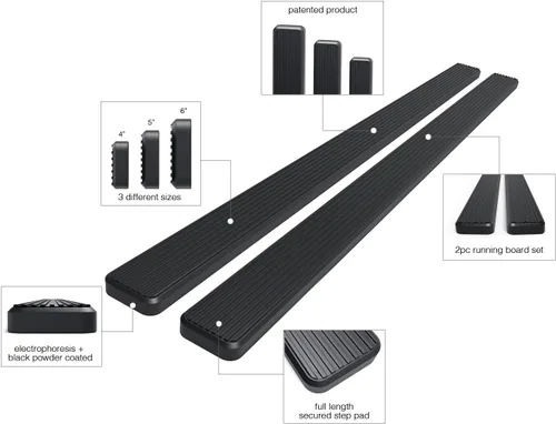 Miniatura 5 de APS Estribos laterales (barras nerf, pasos laterales, barras de paso) Compatibles con Chevy Colorado GMC Canyon 2015-2026 camioneta de cabina doble