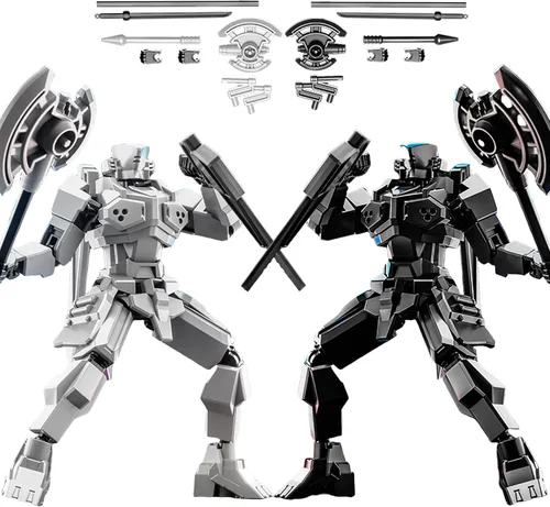 Set de 2 T13 Figura de Acción, Guerrero del Escudo Titan 13 Figuras de Acción Completadas, Figura de Acción Articulable de Movimiento Múltiple,