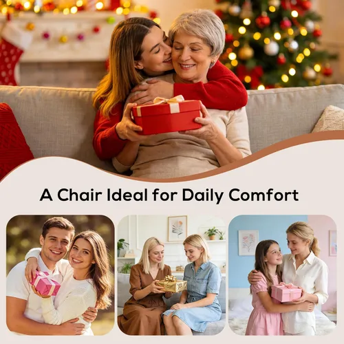 Miniatura 8 de Homkdom Silla de escritorio redonda pequeña, silla de tocador sin brazos con ruedas, altura ajustable y giratoria de 360°, bonita silla de Negro