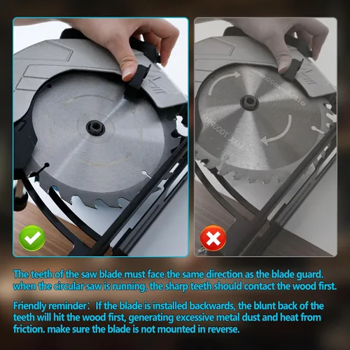 Miniatura 3 de Sierra circular inalámbrica compatible con batería Makita de 18 V, motor sin escobillas 5000 rpm, 850 W, sierra circular eléctrica de 7-1/4 pulgadas
