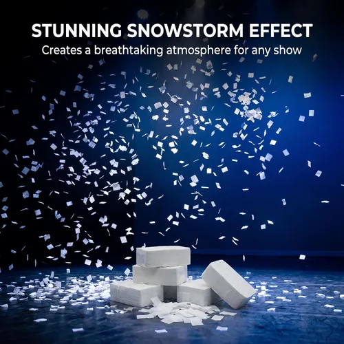 Miniatura 3 de Magic Snow Paper (paquete de 4, blanco) - Escamas instantáneas con efecto de ventisca para espectáculos mágicos y fiestas de Navidad Accesorio