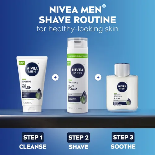 Miniatura 9 de NIVEA MEN - Espuma de afeitado sensible con vitamina E, extractos calmantes de manzanilla y hamamelis, paquete de 6 latas de 7 onzas