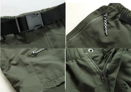 Miniatura 4 de Pantalones convertibles de senderismo para hombre, impermeables, de secado rápido, con cremallera, ligeros, pantalones de pesca con múltiples