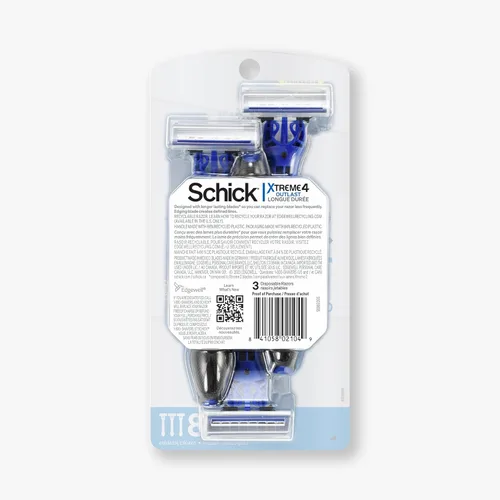 Miniatura 6 de Schick Xtreme 4 Outlast Razor - Maquinillas de afeitar desechables para hombres, 3