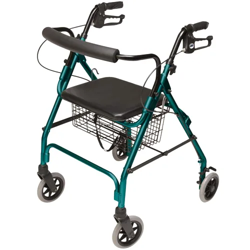 Miniatura 4 de Lumex Walkabout Lite Rollator – Andador rodante ligero de 14.5 lb. con asiento para personas mayores, Lavanda