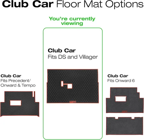 Miniatura 2 de Xtreme Mats Club Car DS - Tapete para carrito de golf, cobertura completa, para modelos Club Car DS (1982-2013) y Villager (1982-2018), color negro