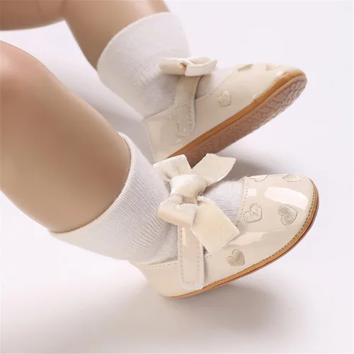 Miniatura 2 de COSANKIM Zapatos Mary Jane para bebé y niña, suela suave, con lazo, princesa, boda, antideslizantes, para bebé, para primera caminata, zapatos