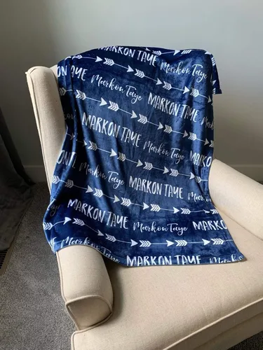 Miniatura 7 de Manta de nombre personalizada para bebé niña niños y adultos con nombre, personalizado con nombre del bebé, manta personalizada para niños. Regalo