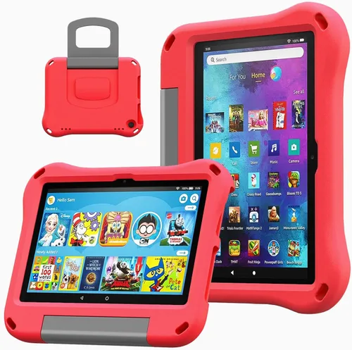 Miniatura 7 de DiHines - Funda para tablet de 8 pulgadas, fundas ligeras a prueba de golpes con soporte de asa, color azul