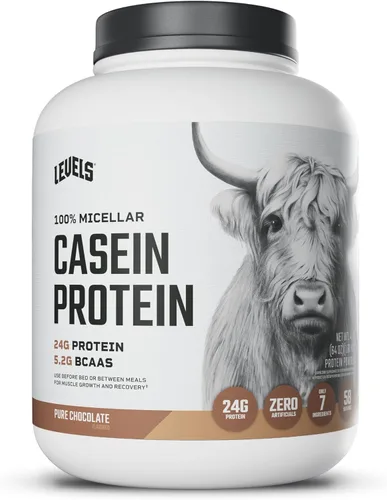 Miniatura 11 de Levels Proteína de Caseína Micelar 100%, Sin Hormonas, Grano de Vainilla, 4 Libras