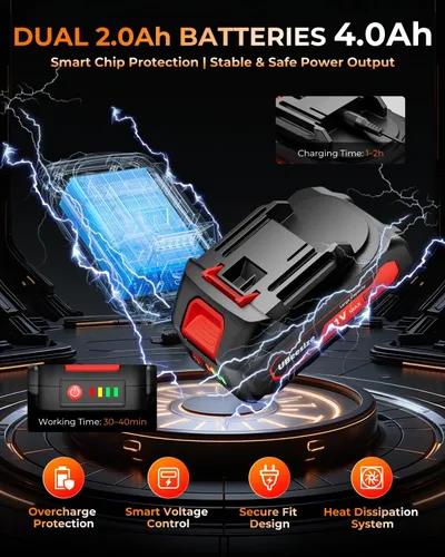 Miniatura 2 de UBeesize Mini motosierra inalámbrica de 8 pulgadas Tiempo de funcionamiento más largo Motor sin escobillas Diseño de mango ergonómico Fácil