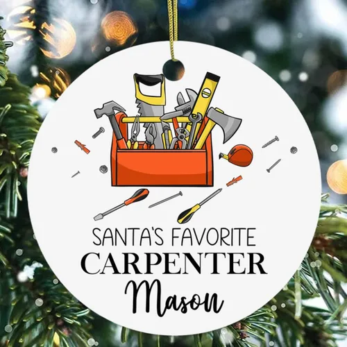 Miniatura 9 de Adorno de cristal personalizado para peluquero de perro favorito de Santa, adorno de Navidad para peluquero de perros 2025, adornos personalizados