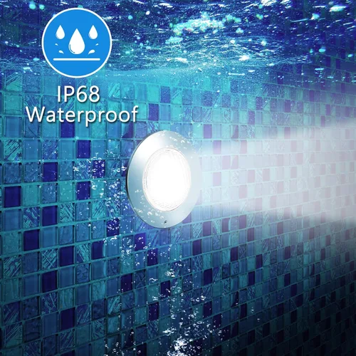 Miniatura 4 de Luces de piscina para piscina enterrada, 54 W, 10 pulgadas, luz LED grande multicolor para piscinas enterradas con cable de 50 pies para nicho