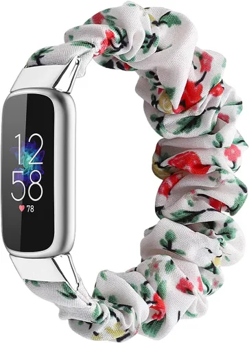 Miniatura 16 de Correas elásticas compatibles con Fitbit Luxe Bands, pulsera elástica de tela suave de repuesto para Fitbit Luxe Fitness Tracker, pequeña/grande