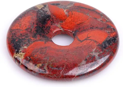 Miniatura 54 de JOE FOREMAN Anillo de cuarzo amatista natural de 1.181 in con colgante de donas circulares para hacer joyas, 1 unidad, Piedra