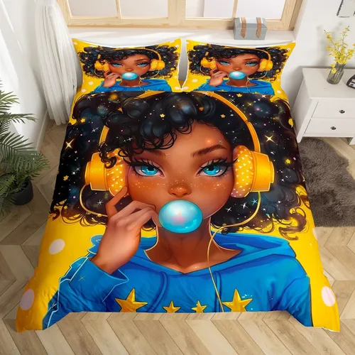 Miniatura 9 de Juego de ropa de cama de bandera estadounidense tamaño individual para habitación de niños y niños, juego de funda de edredón de águila calva, funda