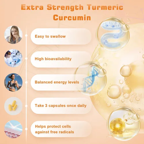 Miniatura 5 de Cúrcuma Curcumina 1800mg con 95% Curcuminoides y Pimienta Negra – Fórmula de Alta Absorción para Articulaciones, Inflamación y Apoyo Inmunológico