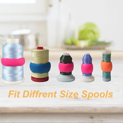 Miniatura 2 de Simthread 20 piezas Soportes de Hilo Mejorados/Abrazaderas de Carrete Compatibles con carretes más grandes - Mantiene el Carrete de Hilo Limpio y 20