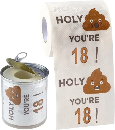 Rollo de papel higiénico de feliz cumpleaños 18 de 3 capas, divertidos regalos de cumpleaños para niños, hijos y niñas, novedad para decoraciones de
