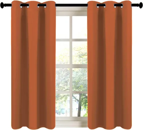 Miniatura 145 de LA PALMA Cortinas opacas con aislamiento térmico y ojales, para sala de estar, dormitorio, paquete de 2 paneles
