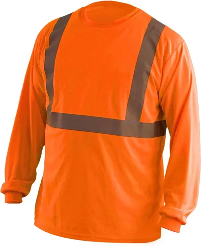 Miniatura 26 de OccuNomix LUX-SSETP2B-YS Camiseta clásica estándar de manga corta con textura ojo de pájaro absorbente con bolsillo, clase 2, 100% poliéster ANSI