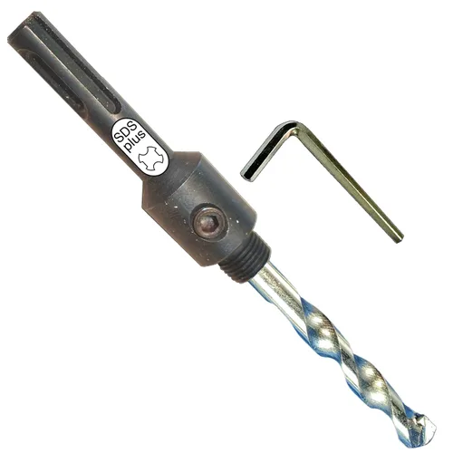 Miniatura 36 de Sierra de agujero HSS con mandril piloto de 2 piezas de alta velocidad para perforar madera y acero, broca de 1/4" de diámetro y eje, broca piloto