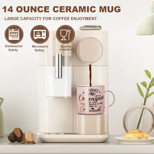 Miniatura 3 de Regalos de despedida para compañeras de trabajo, Taza de café Colegas de Chance Made Us, Regalos divertidos de despedida para compañeras de trabajo