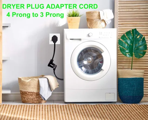 Miniatura 7 de Adaptador de secadora de 3 clavijas a 4 clavijas de 1.5 pies, adaptador de secadora de 4 clavijas a 3 clavijas, NEMA 14-30P macho a 10-30R hembra