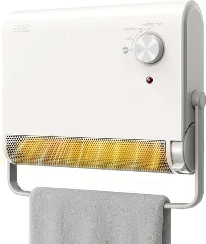 EasyAcc Calentadores de Pared para Uso en Interiores, Montados en la Pared, (IPX2) Calentadores de Pared PTC de 1200W para Baño, Oscilación de 30°,