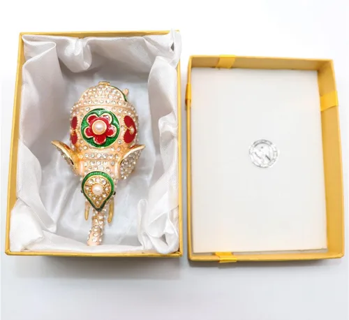 Miniatura 6 de Waltz&F Pintado a mano esmaltado rojo amor corazón elefante decorativo con bisagras joyería animal baratija caja única decoración del hogar