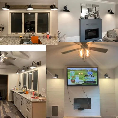 Miniatura 4 de BRIGHTESS Lámparas de baño, luz negra de tocador, luz decorativa de granero, lámparas de pared E26, apliques de pared para cocina y dormitorio