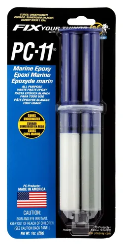 Miniatura 13 de PC-Products PC-11 Pasta adhesiva epoxi, grado marino de dos partes, 1 libra en dos latas, blanco roto 62118, paquete de 2