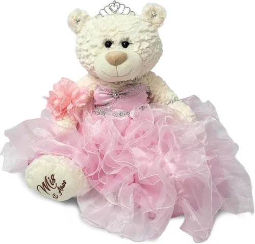 Miniatura 16 de KINNEX COLLECTIONS SINCE 1997 20" Quince Anos Quinceanera Last Doll Osito de peluche con vestido (pieza central) ~ ARC16831-23R (Aqua)