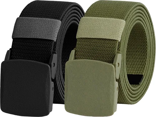 Miniatura 26 de UNGGJKB Men's Tactical Belt, Nylon Casual Elastic Belt, Work Belt That Can Be Cut And Adjusted