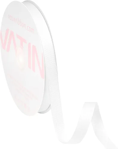 Vatin - Rollo de cinta de grogrén, rollos de 25-50 yardas, perfecto para decoración de bodas, coronas, baby showers, envolturas de paquete de regalo