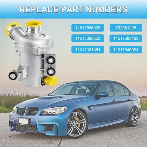 Miniatura 3 de JDMON Compatible con bomba de agua de motor eléctrico BMW Z4 X3 X5 325i 325xi 328i 328xi 525i 525xi 528i 528xi reemplazar 11517586925 702851208