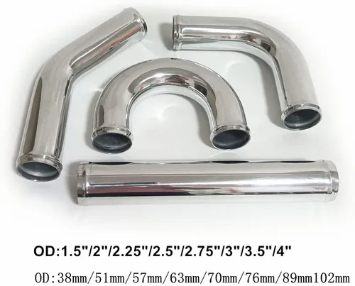 Miniatura 6 de Tubo de aluminio recto de 4 pulgadas (4.016 in) de diámetro exterior con extremos con cuentas, para intercooler y entrada, pulido de 11.81 pulgadas