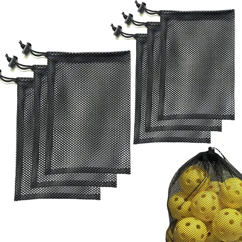 Miniatura 15 de SAEBEL Bolsas de malla con cordón duradero para pelota de golf, pickleball, tenis, béisbol, gimnasio, equipo de natación