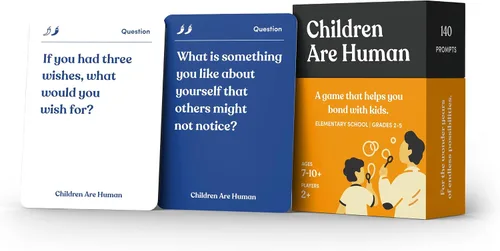 Niños son humanos | 140 tarjetas de conversación para ayudar a crear vínculos con los niños | Juego de cartas para niños de escuela primaria |