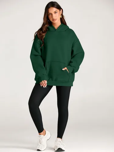 Miniatura 6 de EFAN - Sudadera con capucha para mujer - Sudadera de vellón sobredimensionada con mangas largas para otoño e invierno, ropa de moda inspirada