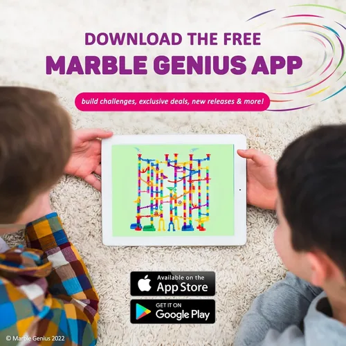 Miniatura 6 de Marble Genius Glow Marble Run Super Set - 200 piezas completas + aplicación de instrucciones gratuita y manual de instrucciones a todo